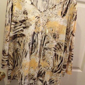 Great New Festive Knit Top, Tan Jay, L - Yellow, etc.